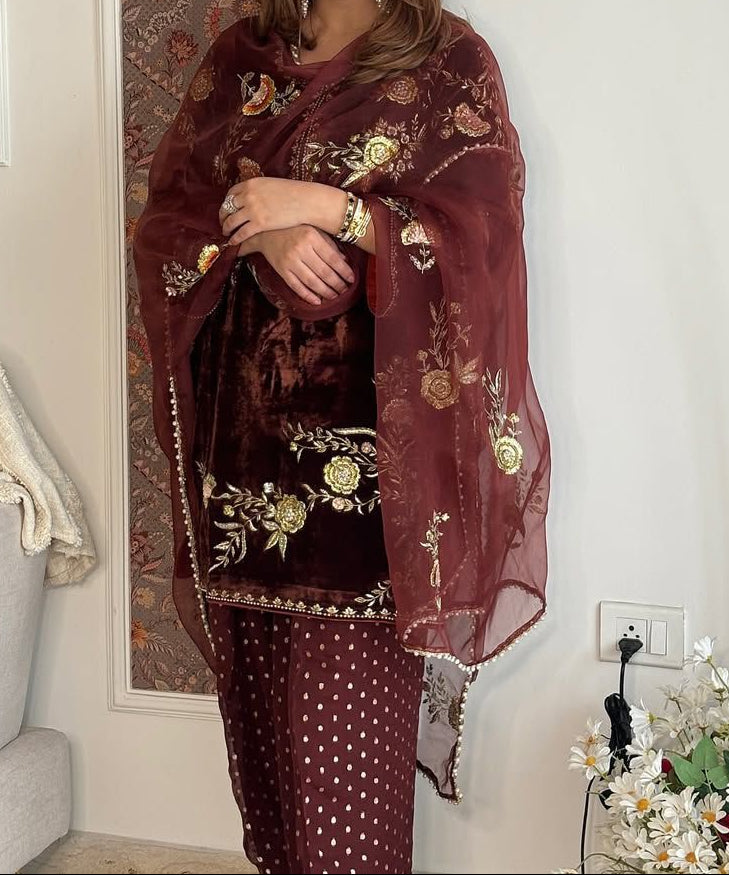 Boundless Beauty Velvet Suit Set