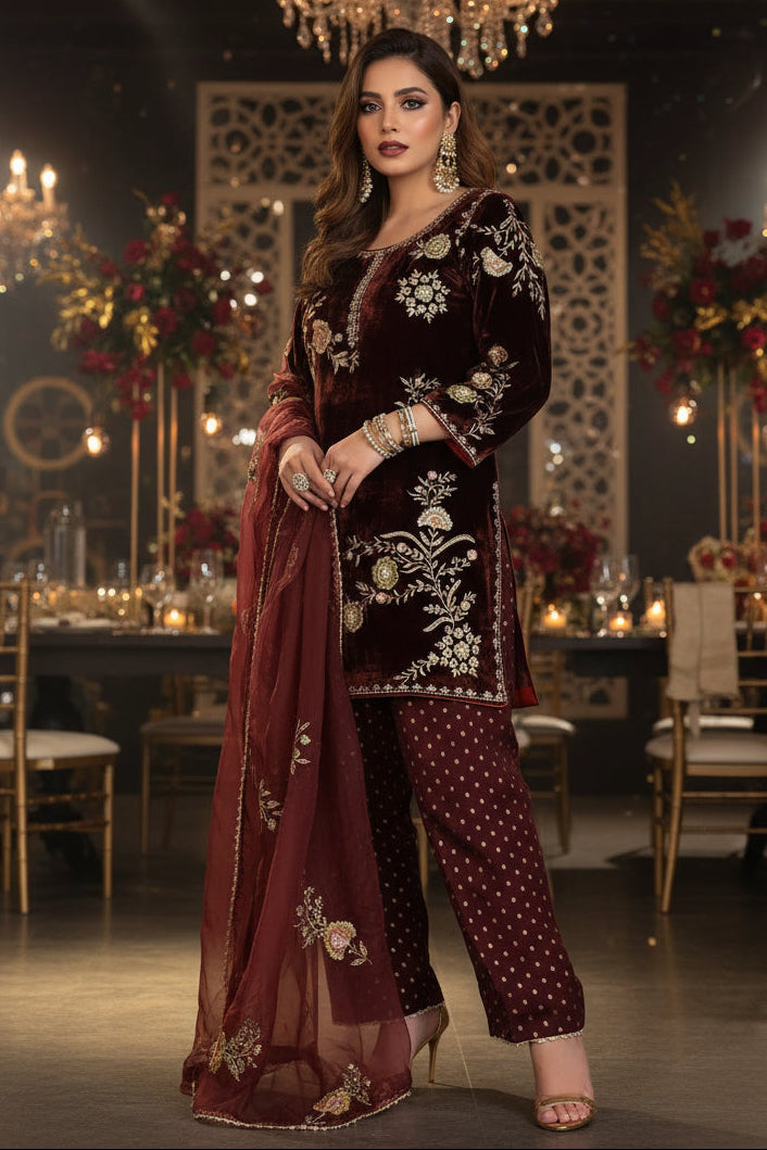Boundless Beauty Velvet Suit Set