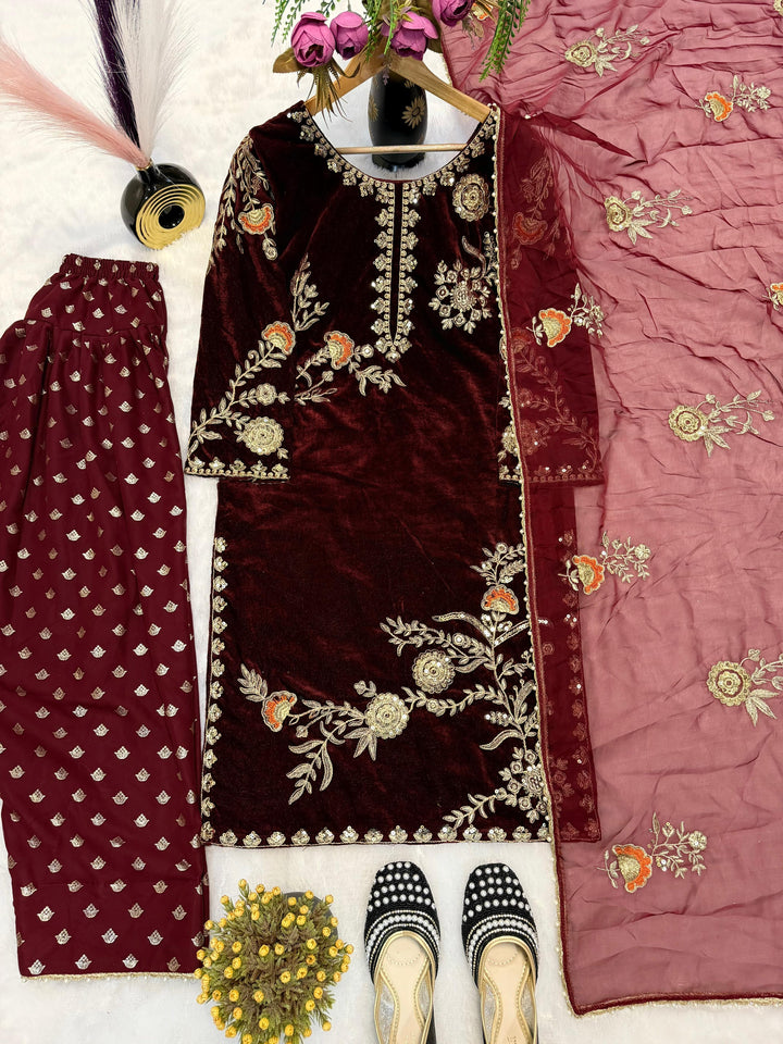 Boundless Beauty Velvet Suit Set