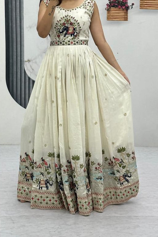 New Festival Chinnon Silk Gown