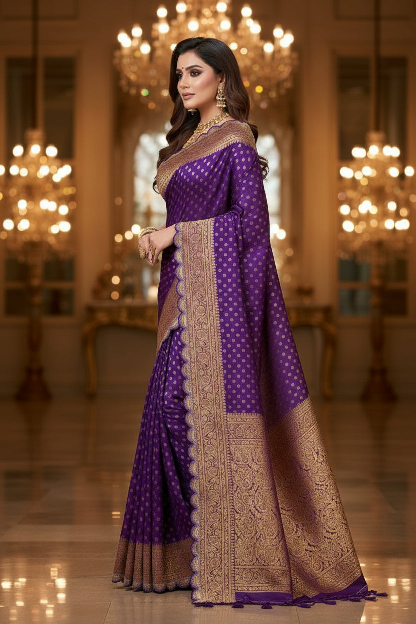 Pari Ki Adaa Crepe Khaddi Silk Saree