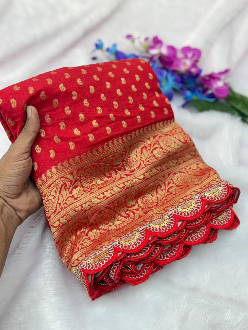 Pari Ki Adaa Crepe Khaddi Silk Saree