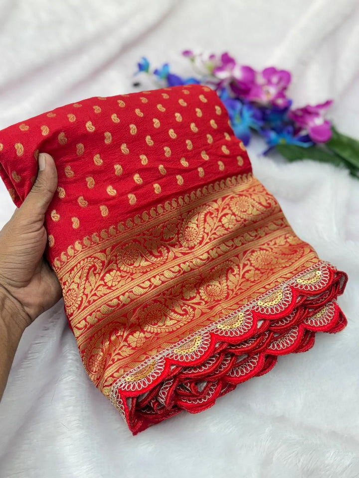 Pari Ki Adaa Crepe Khaddi Silk Saree
