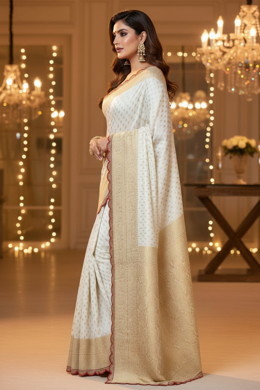 Pari Ki Adaa Crepe Khaddi Silk Saree
