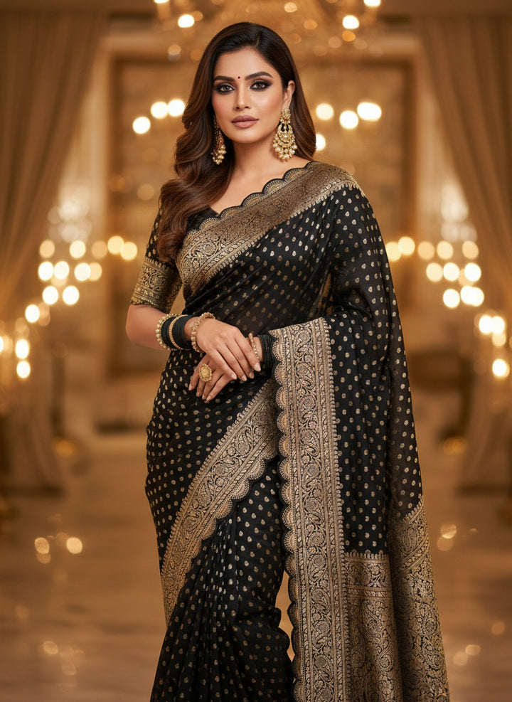 Pari Ki Adaa Crepe Khaddi Silk Saree