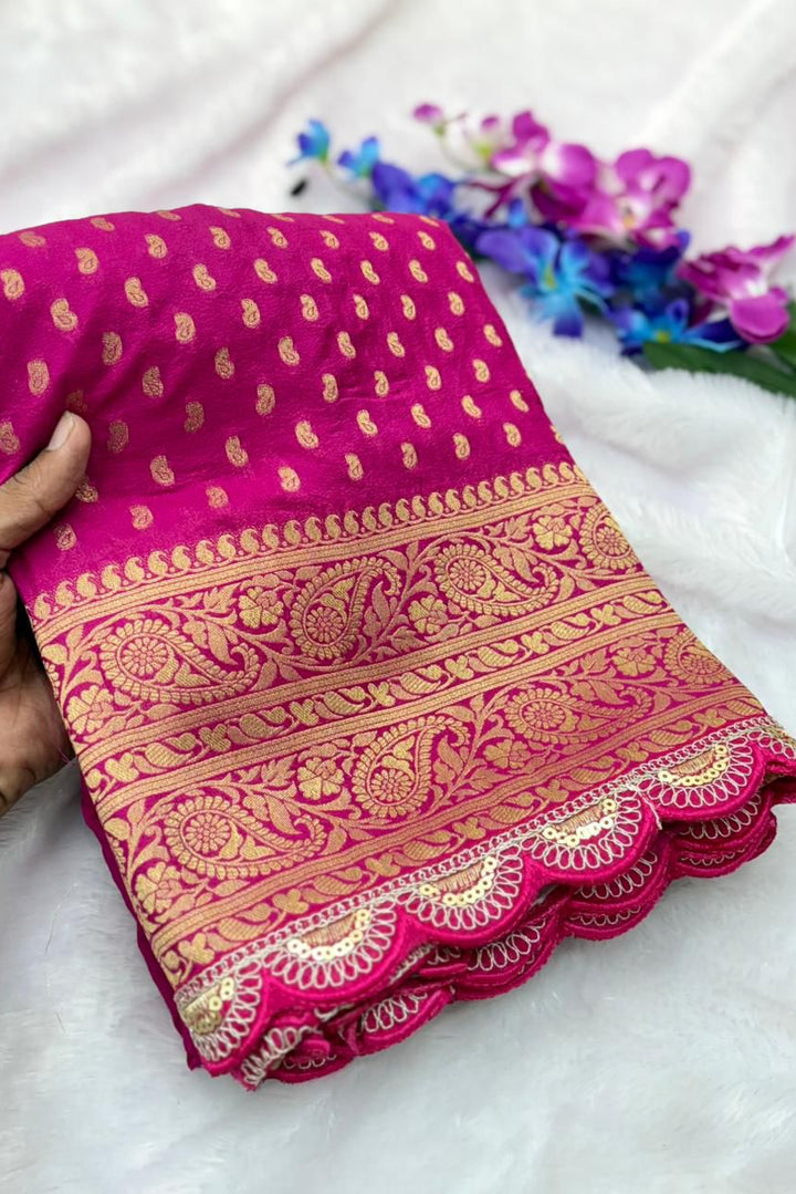 Pari Ki Adaa Crepe Khaddi Silk Saree