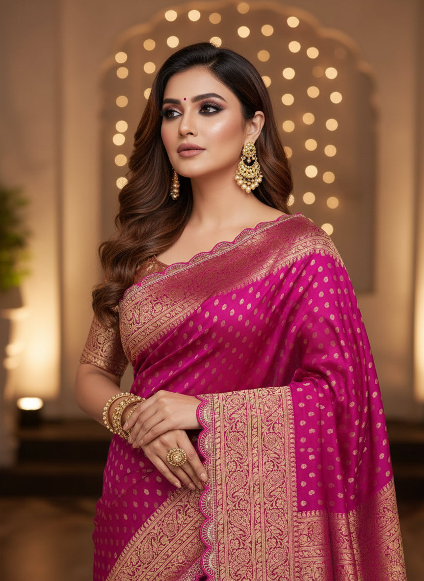 Pari Ki Adaa Crepe Khaddi Silk Saree