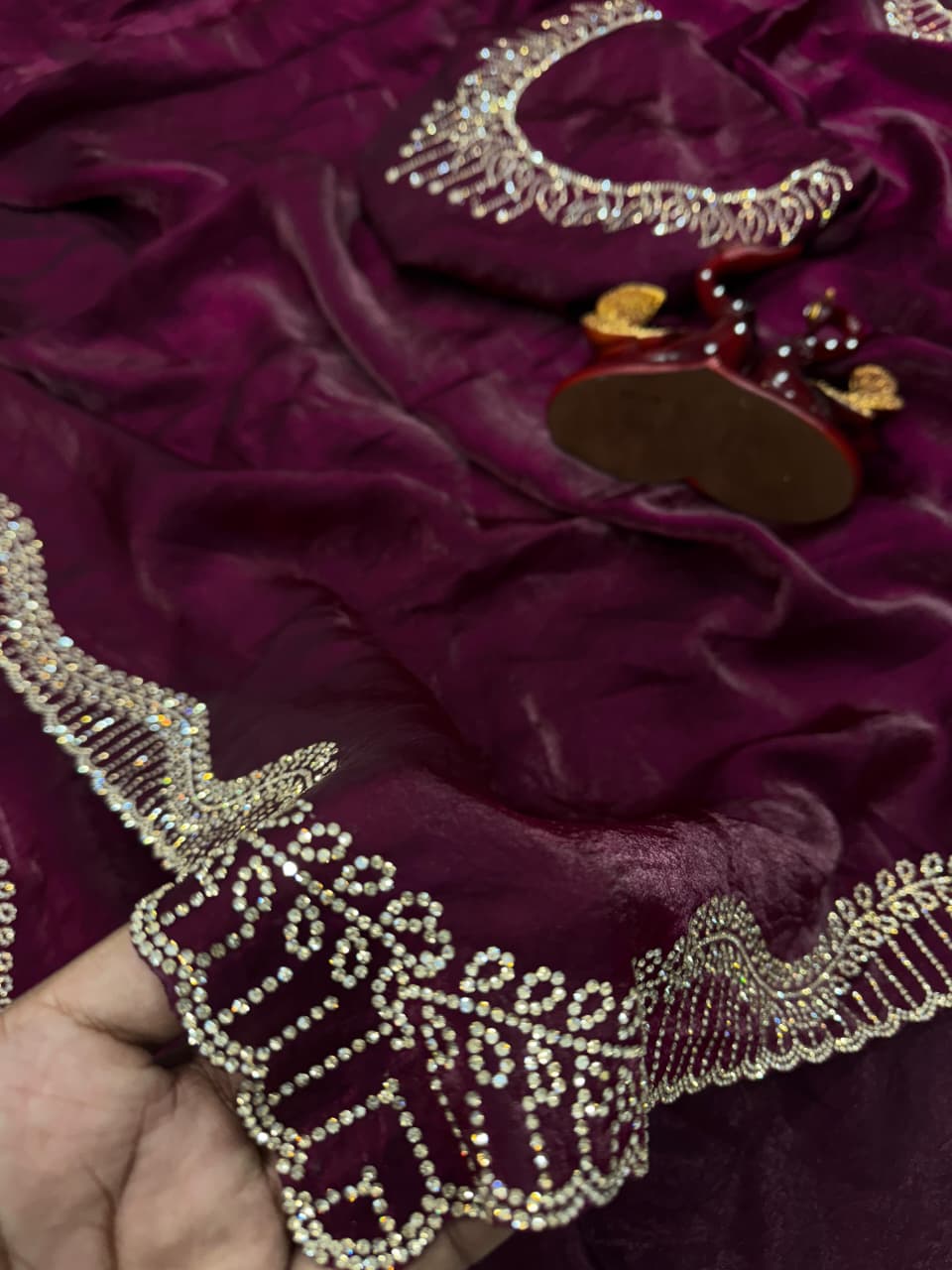 Razz-N-Glow Drape Fancy Silk Saree