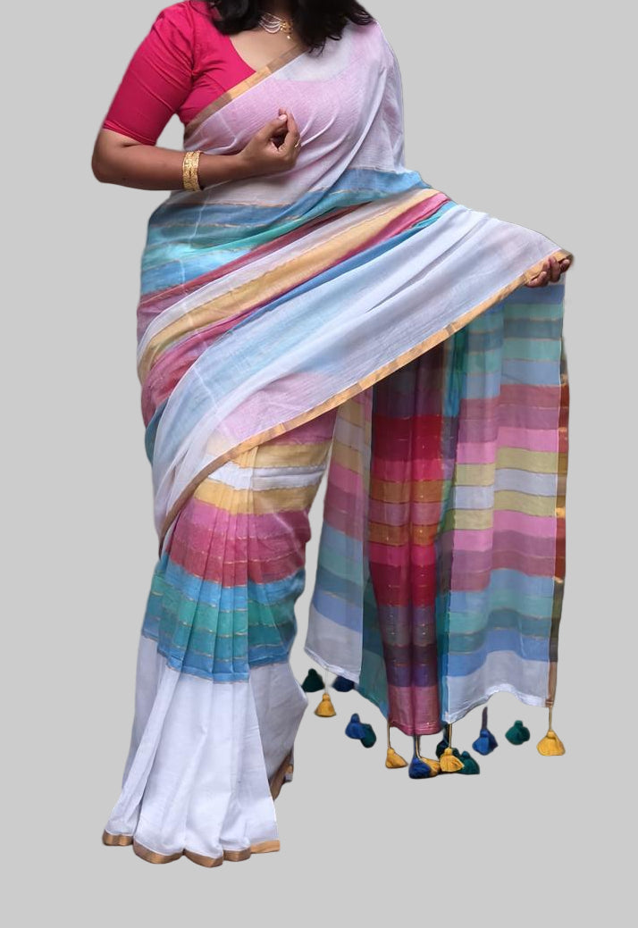 Twinstar Mul Cotton Saree