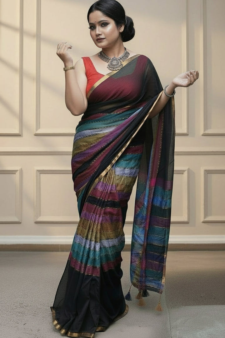 Twinstar Mul Cotton Saree