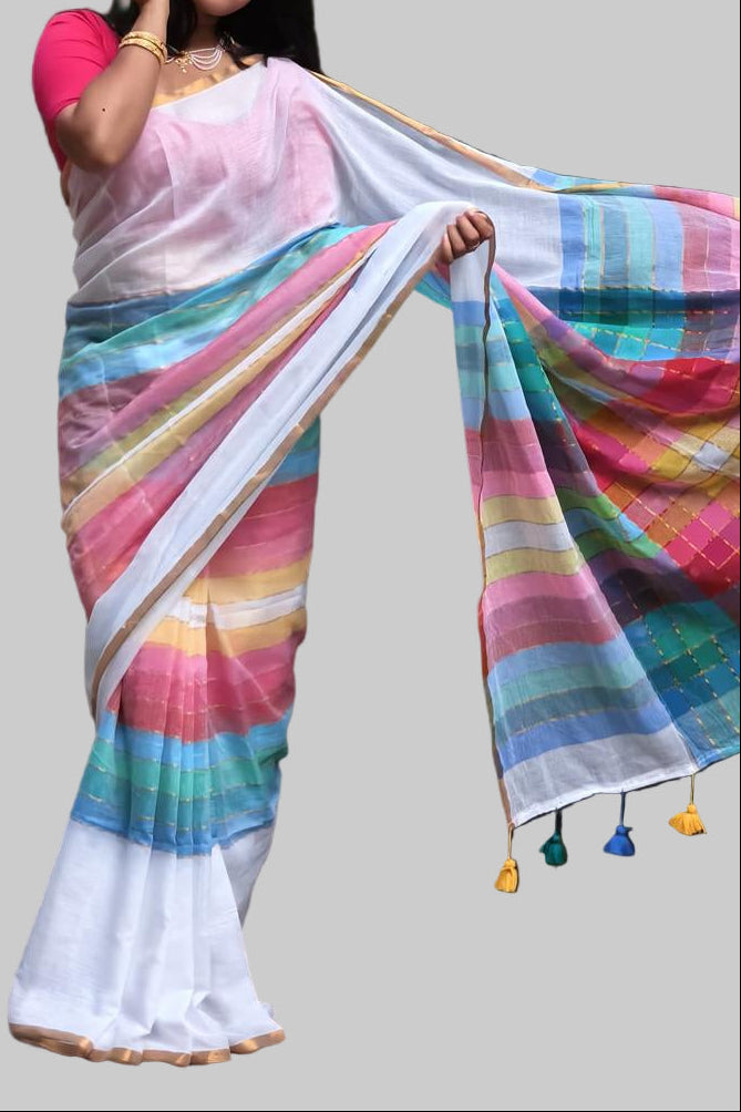 Twinstar Mul Cotton Saree