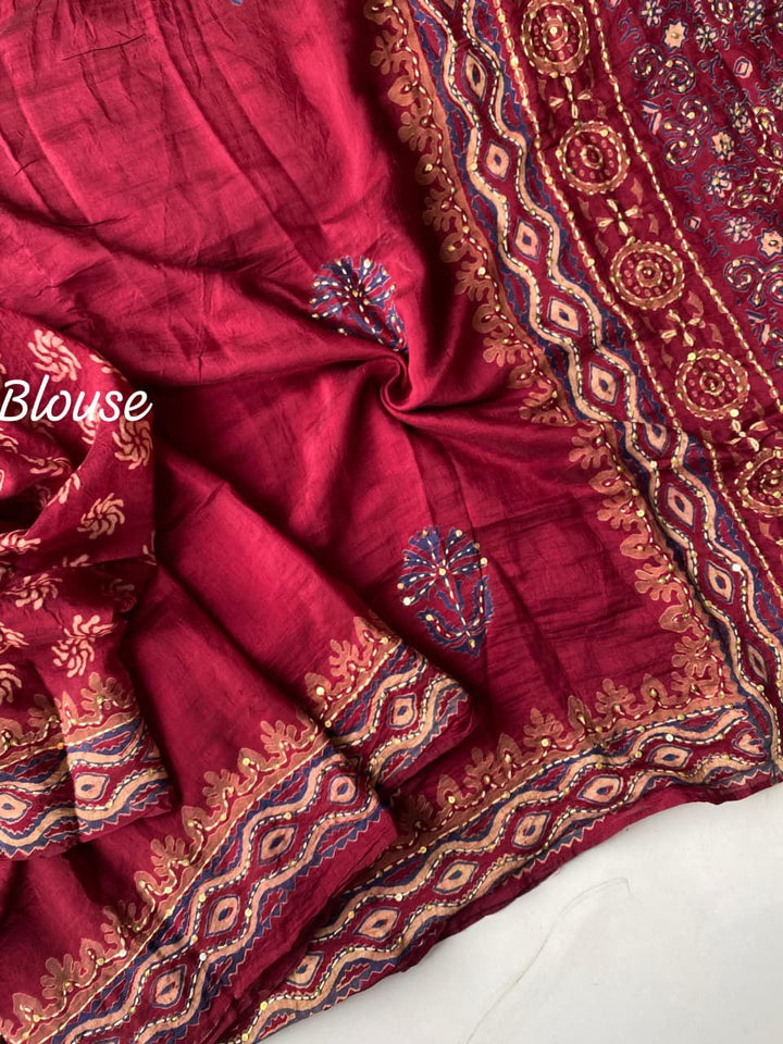 Flower Aura Elegance Chanderi Cotton Saree