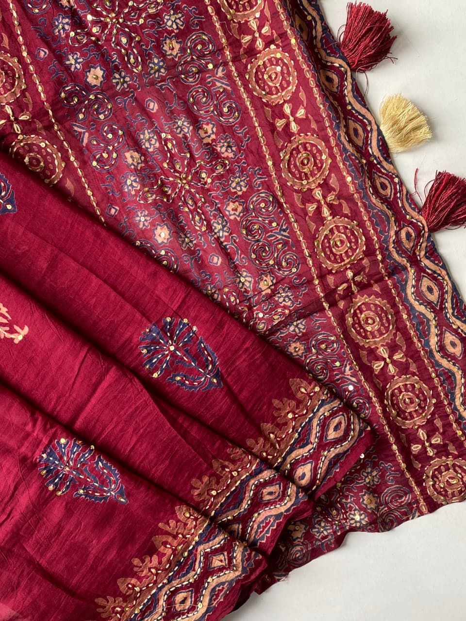 Flower Aura Elegance Chanderi Cotton Saree