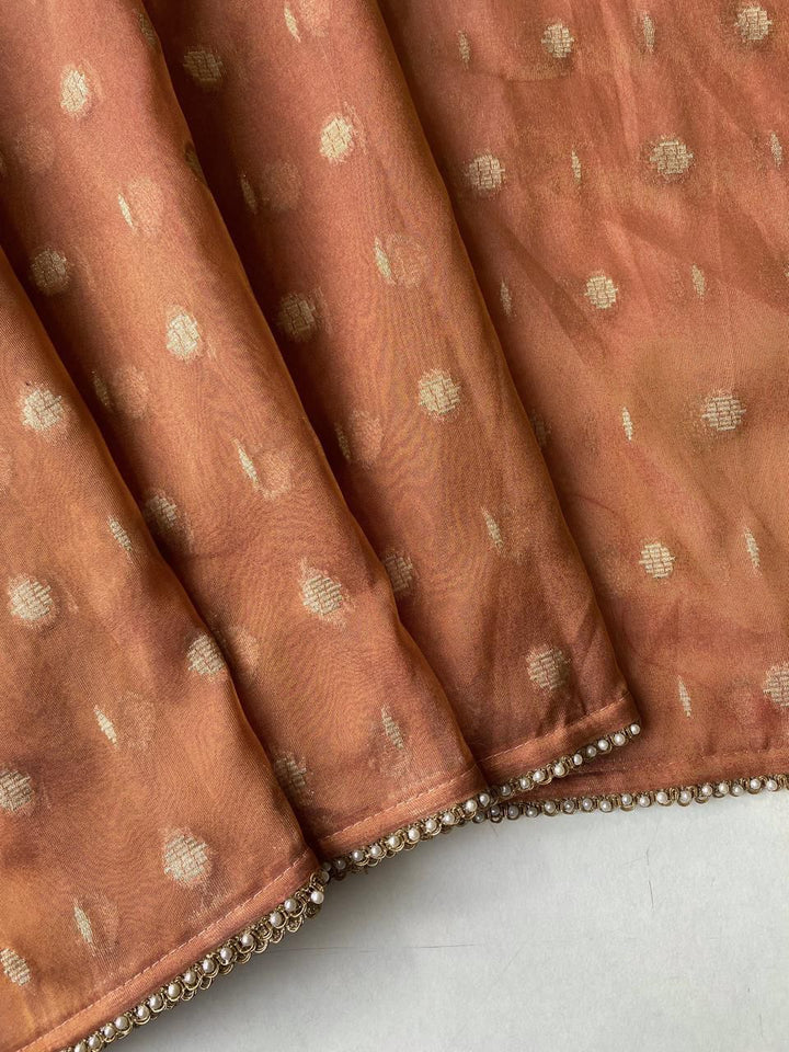 Petal Shine Tissue Organza Silk Saree