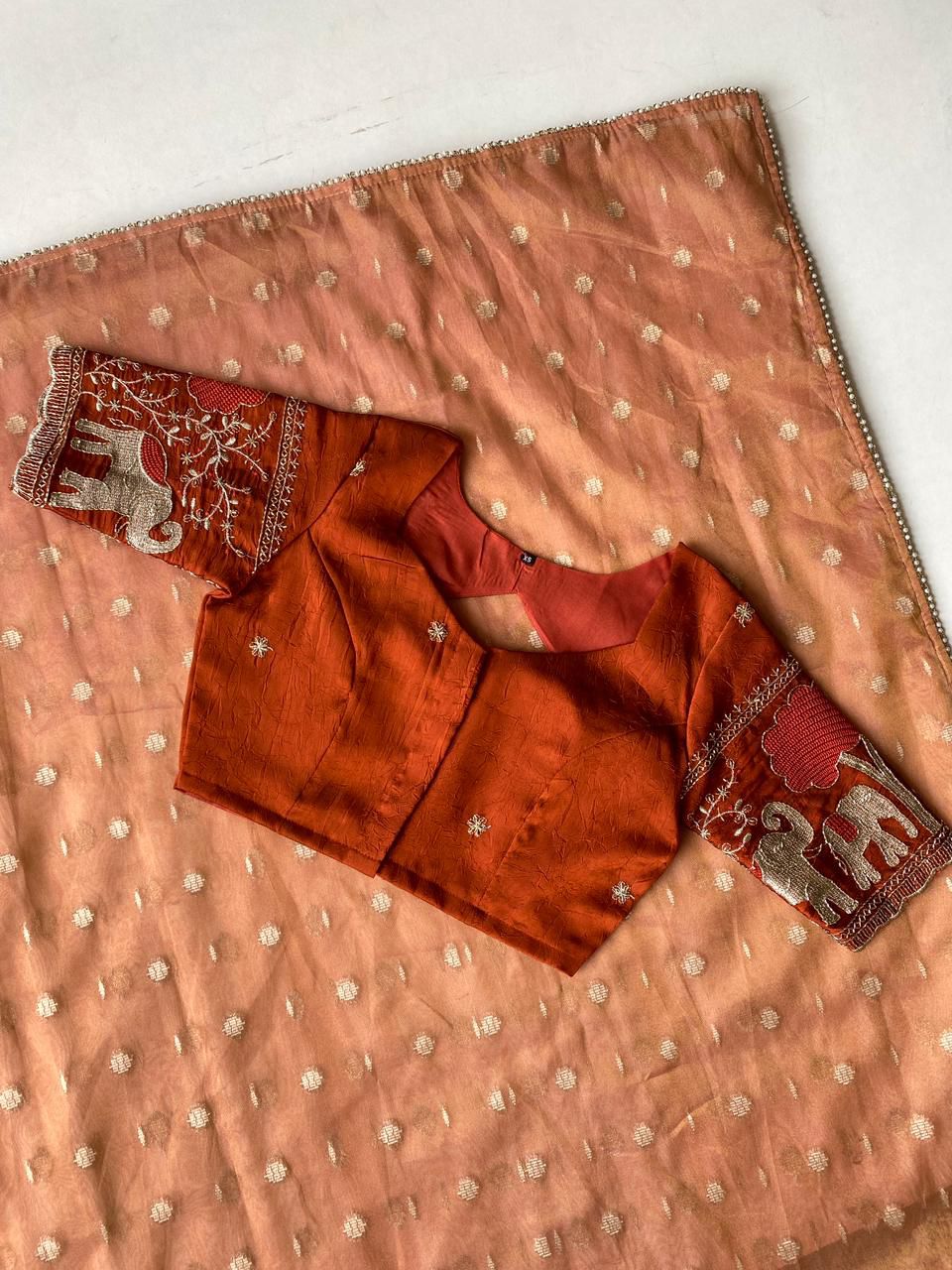 Petal Shine Tissue Organza Silk Saree