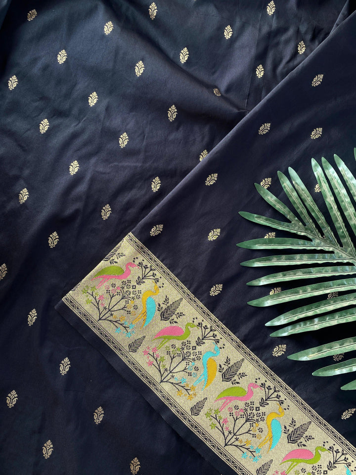 Black Gemini Banarasi Silk Saree