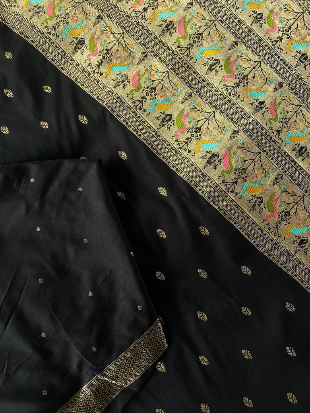 Black Gemini Banarasi Silk Saree