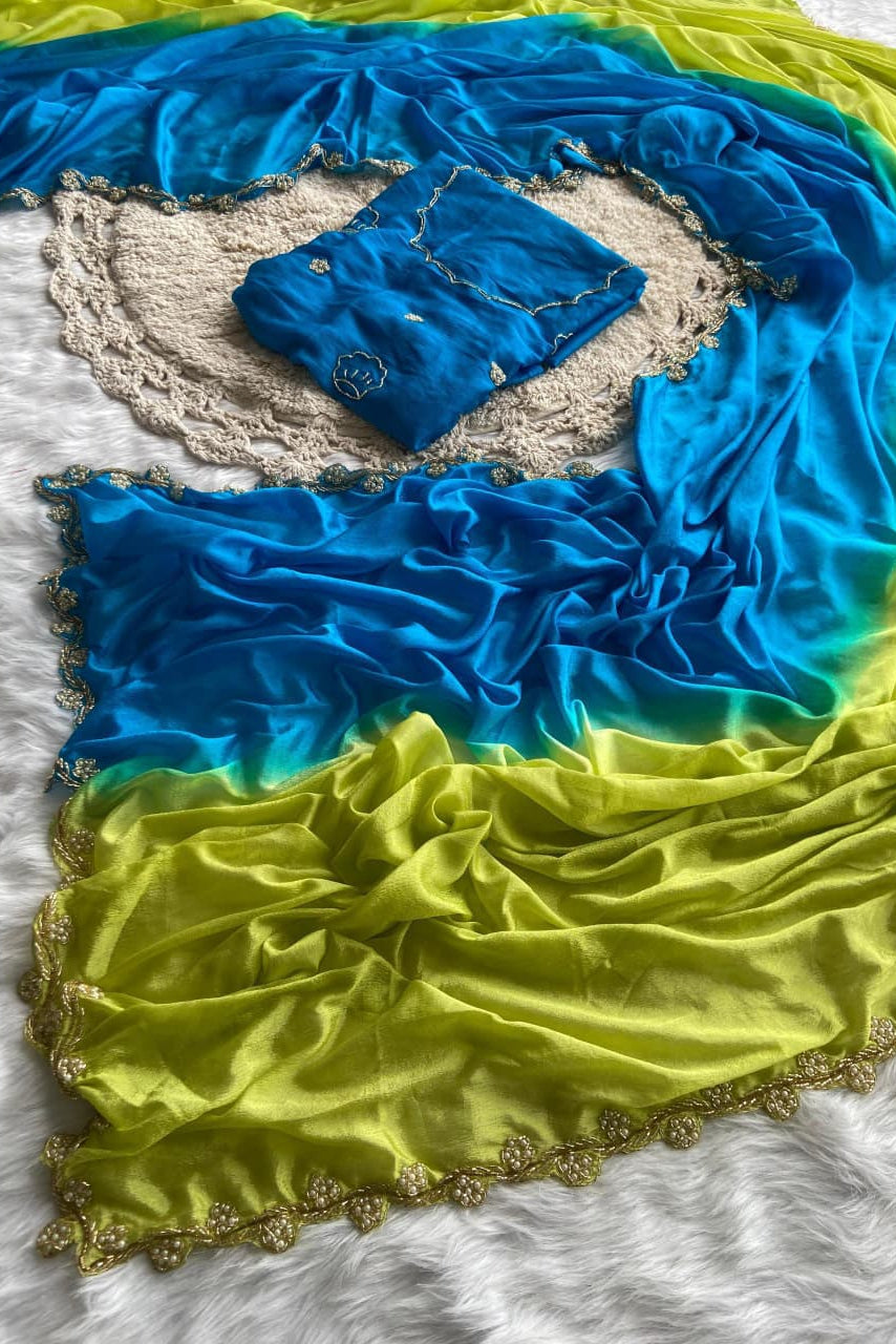 Alaknanda Aura Chinnon Silk Saree