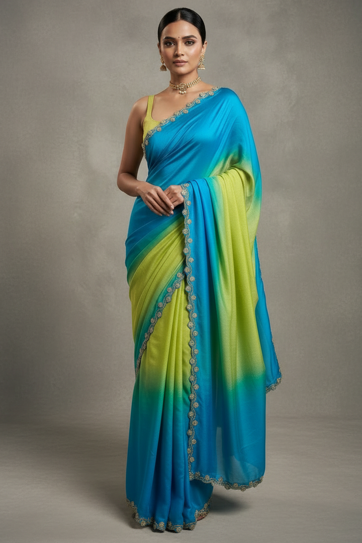 Alaknanda Aura Chinnon Silk Saree