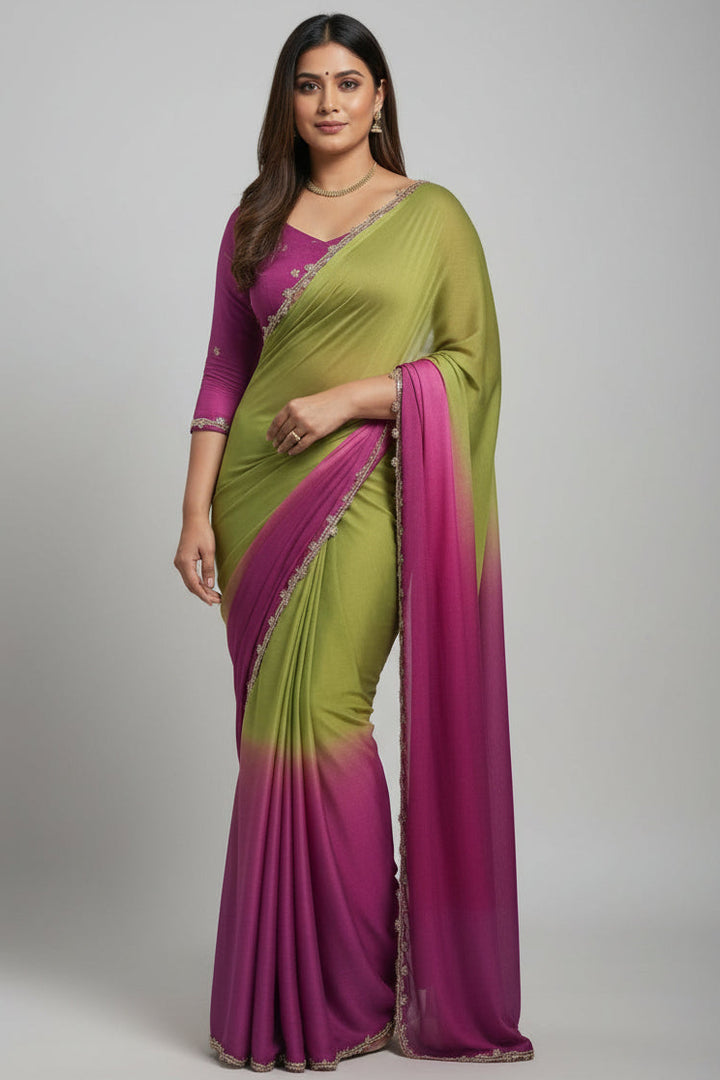 Alaknanda Aura Chinnon Silk Saree
