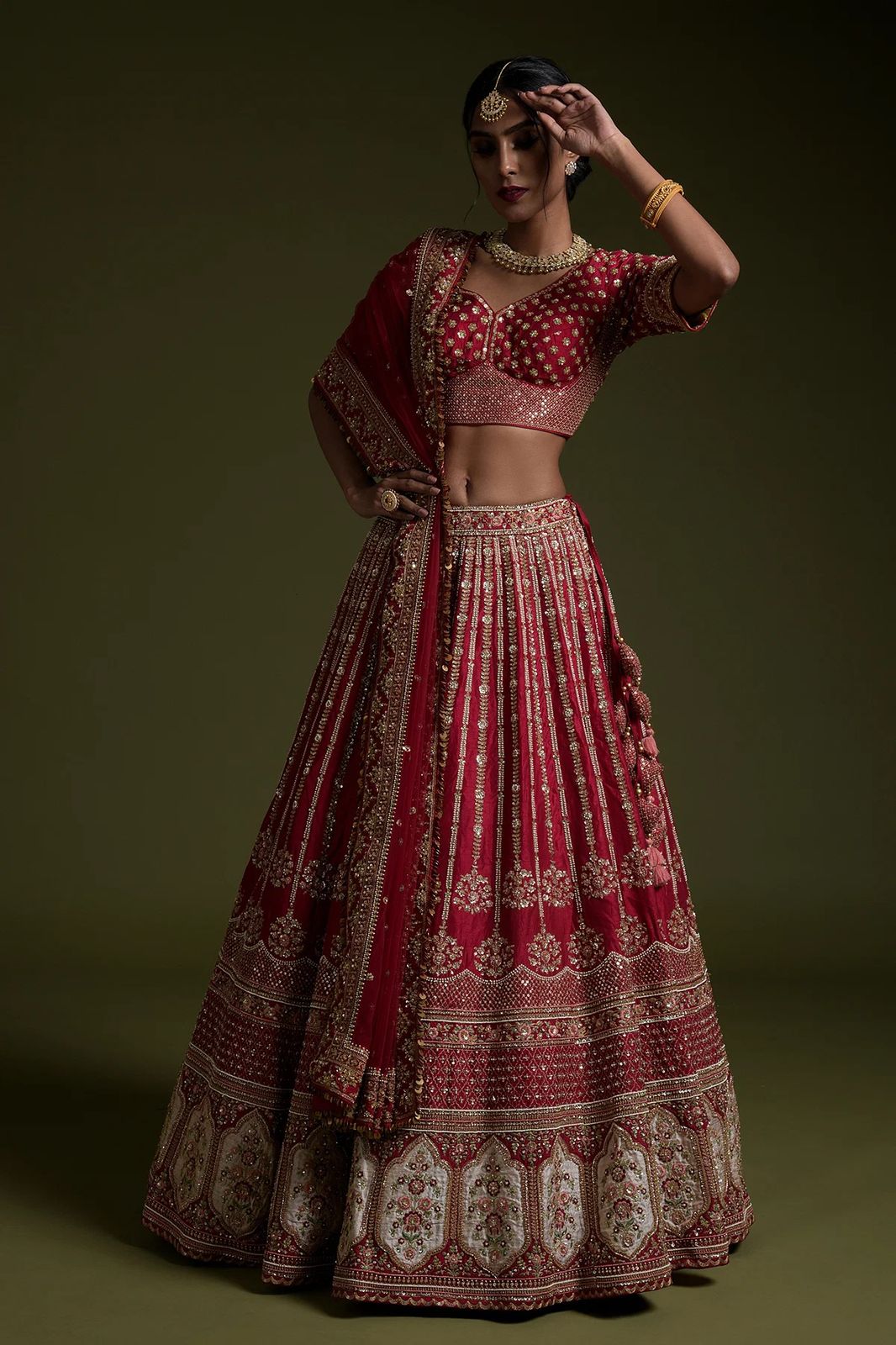 Glamatazz Weave Satin Silk Lehenga