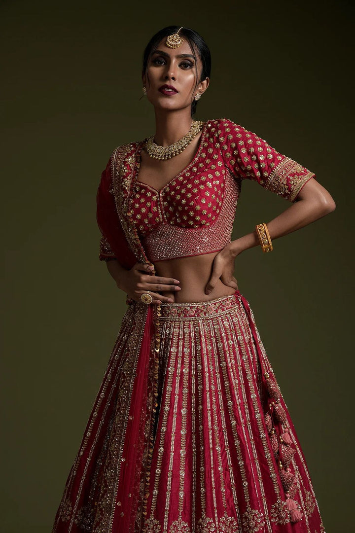 Glamatazz Weave Satin Silk Lehenga