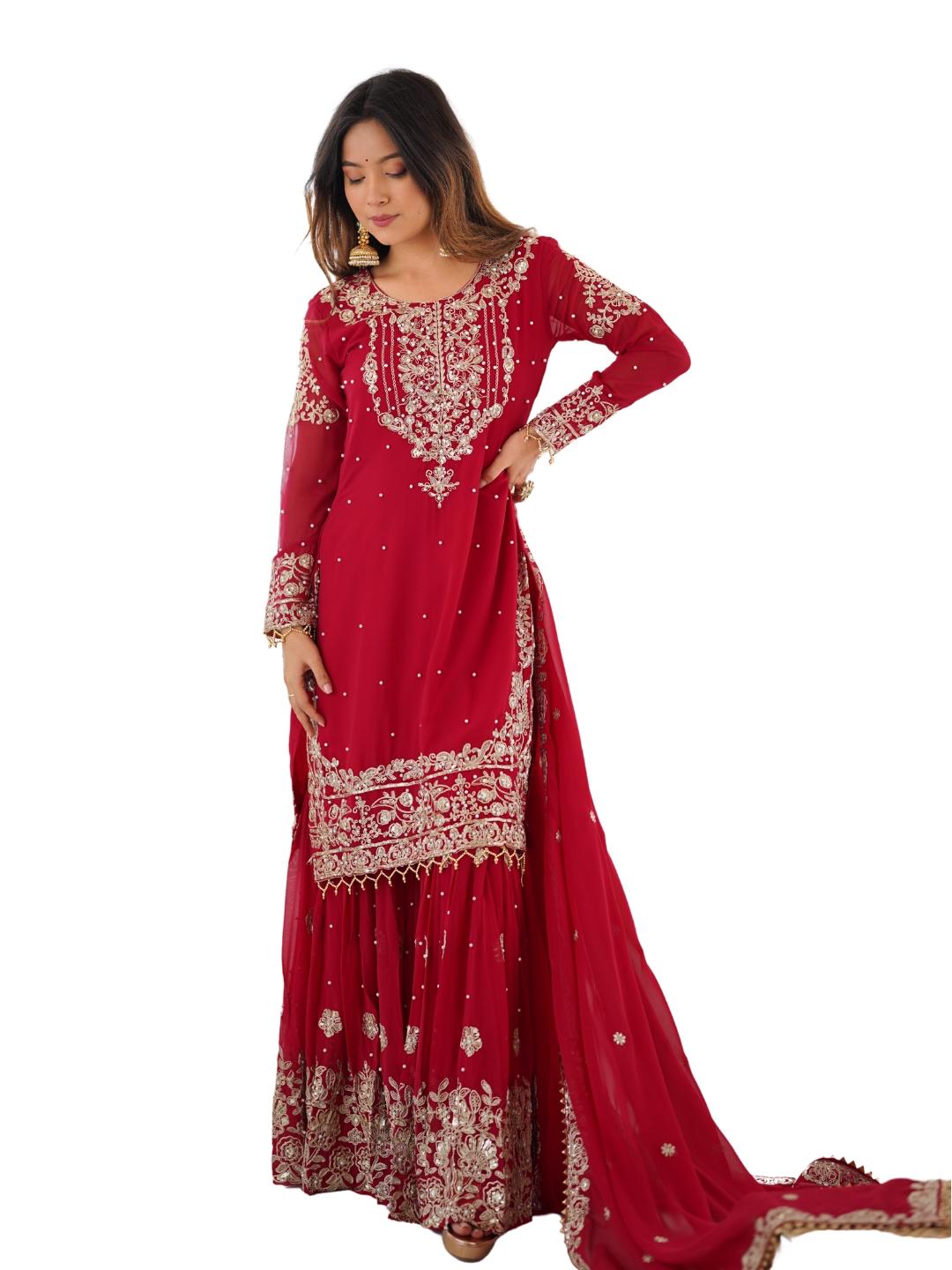 Sindhu Silhouette Georgette Sharara Set