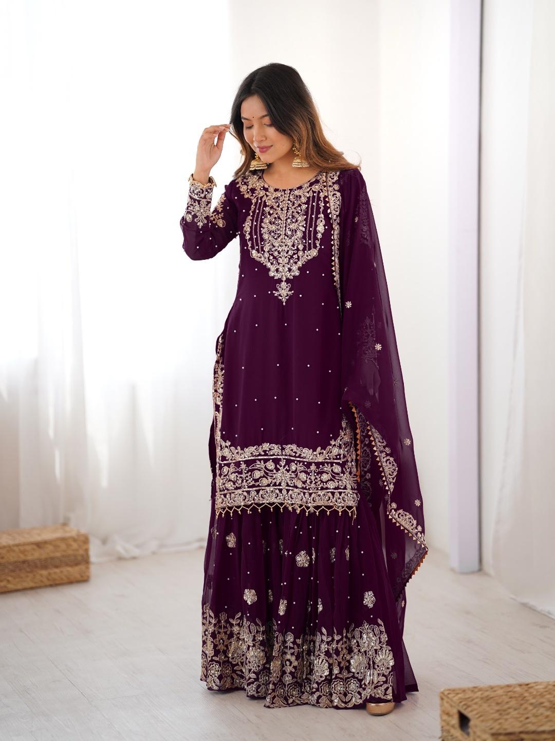 Sindhu Silhouette Georgette Sharara Set