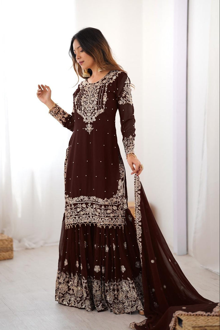 Sindhu Silhouette Georgette Sharara Set