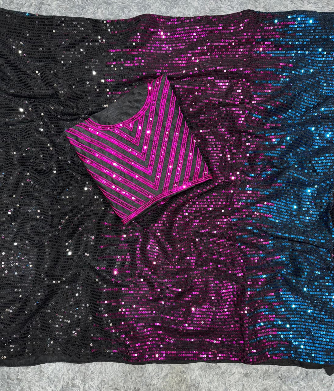 Gala Glow Georgette Saree