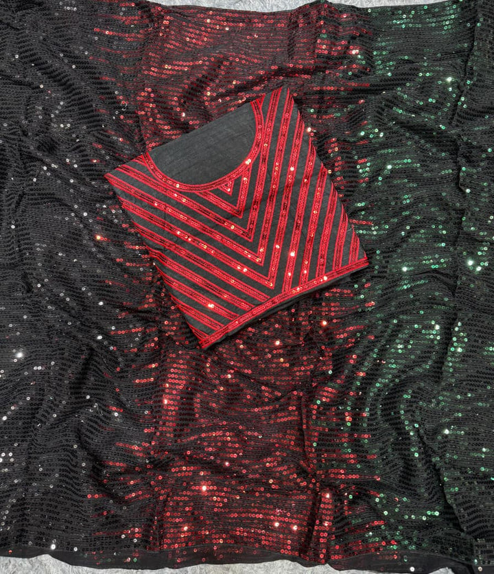 Gala Glow Georgette Saree