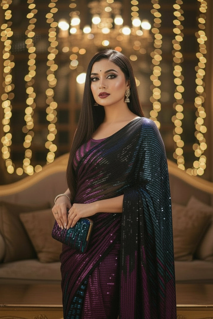 Gala Glow Georgette Saree