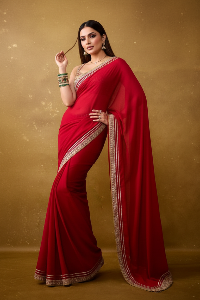 Actress Kajal Aggarwal Inspired Rangoli Silk Saree