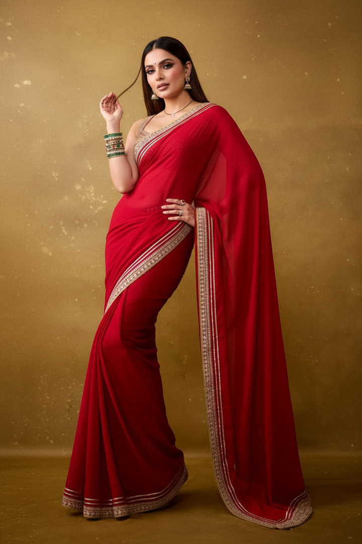 Actress Kajal Aggarwal Inspired Rangoli Silk Saree