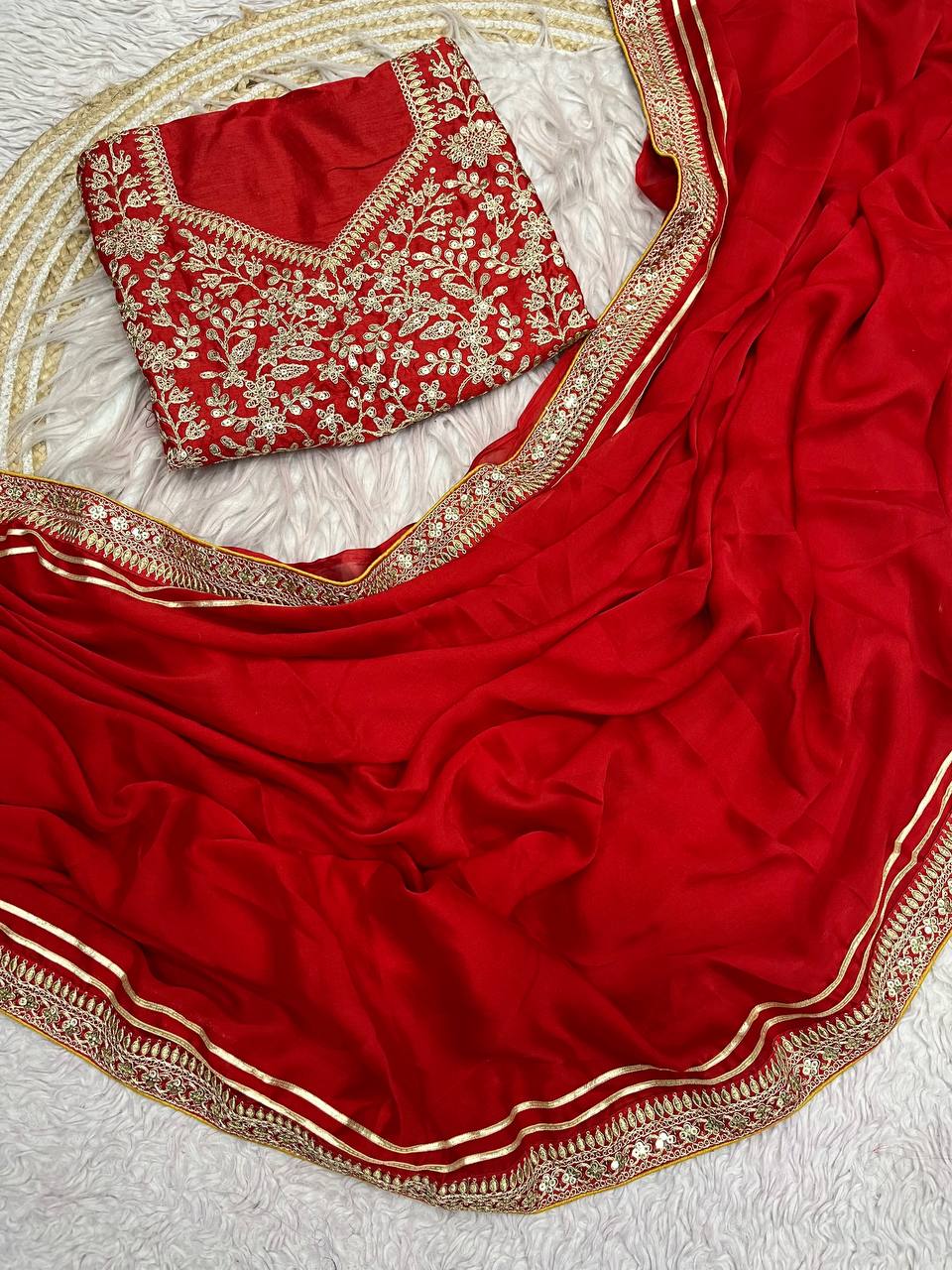 Actress Kajal Aggarwal Inspired Rangoli Silk Saree