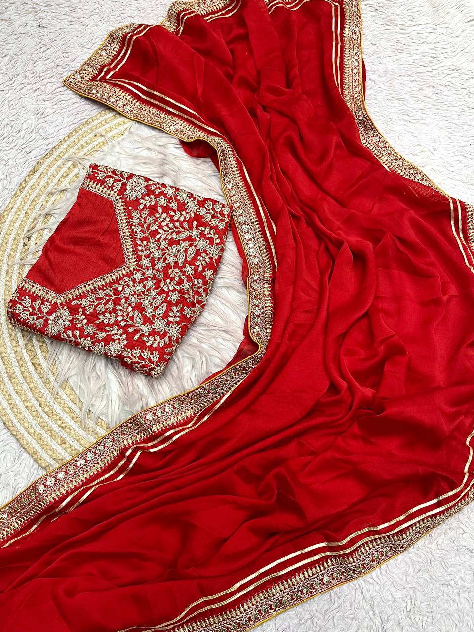 Actress Kajal Aggarwal Inspired Rangoli Silk Saree