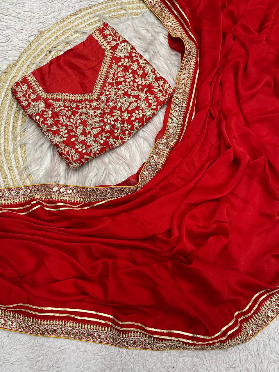 Actress Kajal Aggarwal Inspired Rangoli Silk Saree