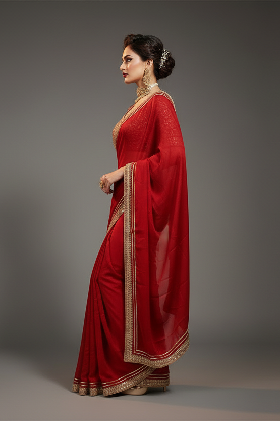 Actress Kajal Aggarwal Inspired Rangoli Silk Saree