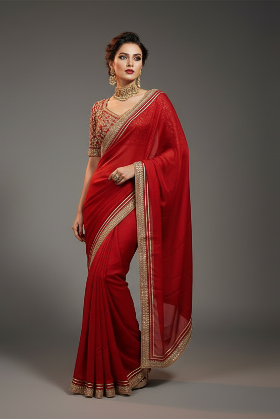Actress Kajal Aggarwal Inspired Rangoli Silk Saree
