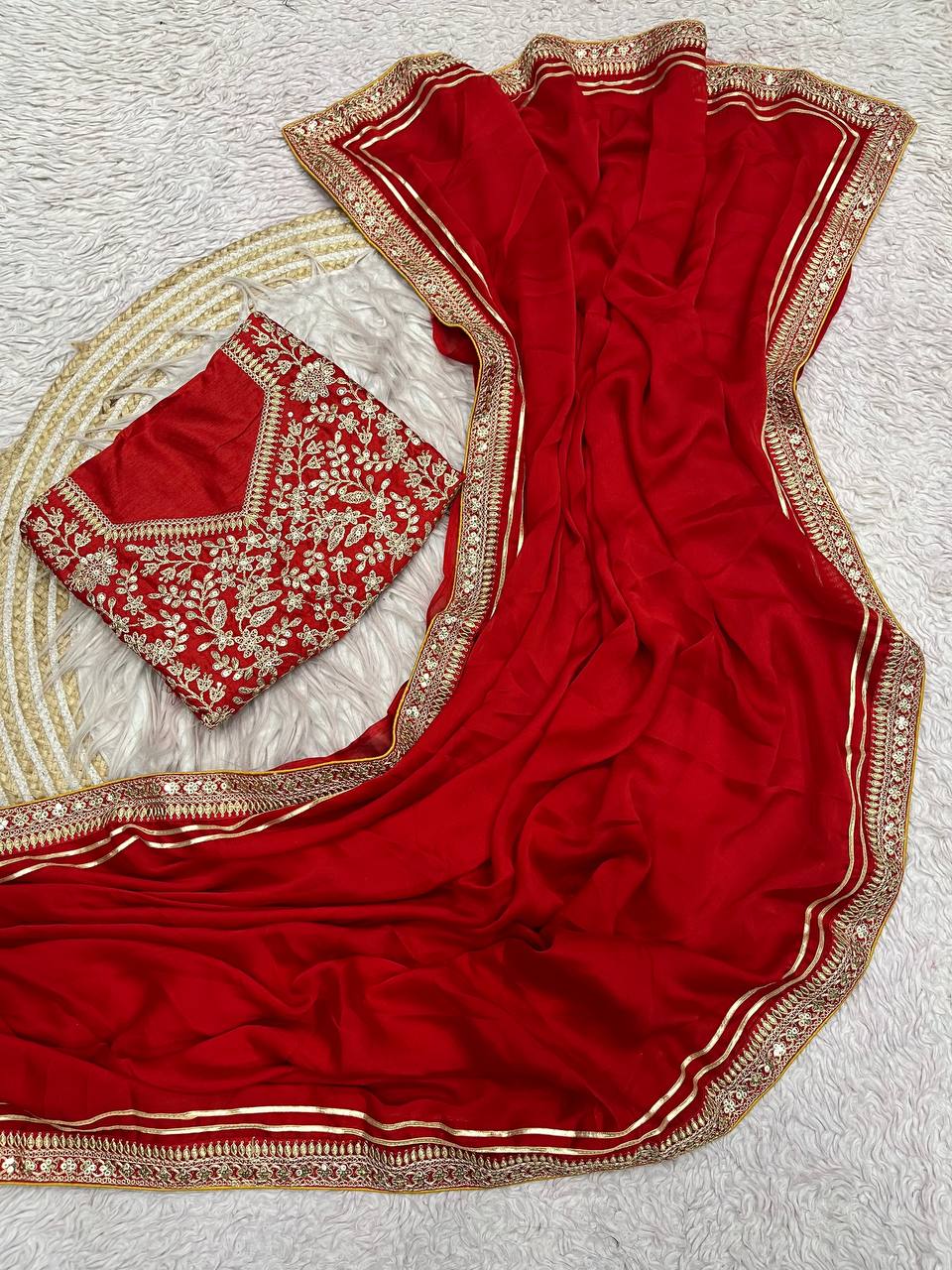 Actress Kajal Aggarwal Inspired Rangoli Silk Saree