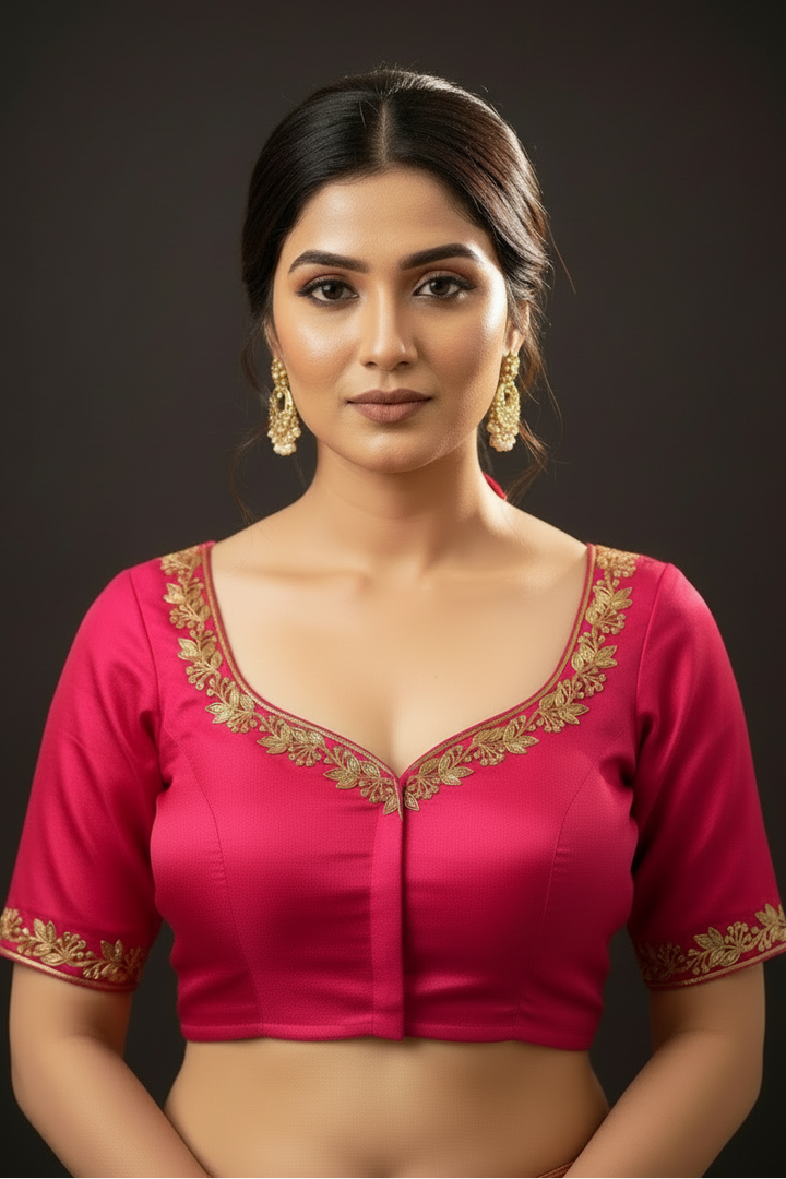 Style That Pops- Designer Blouse(Pink)