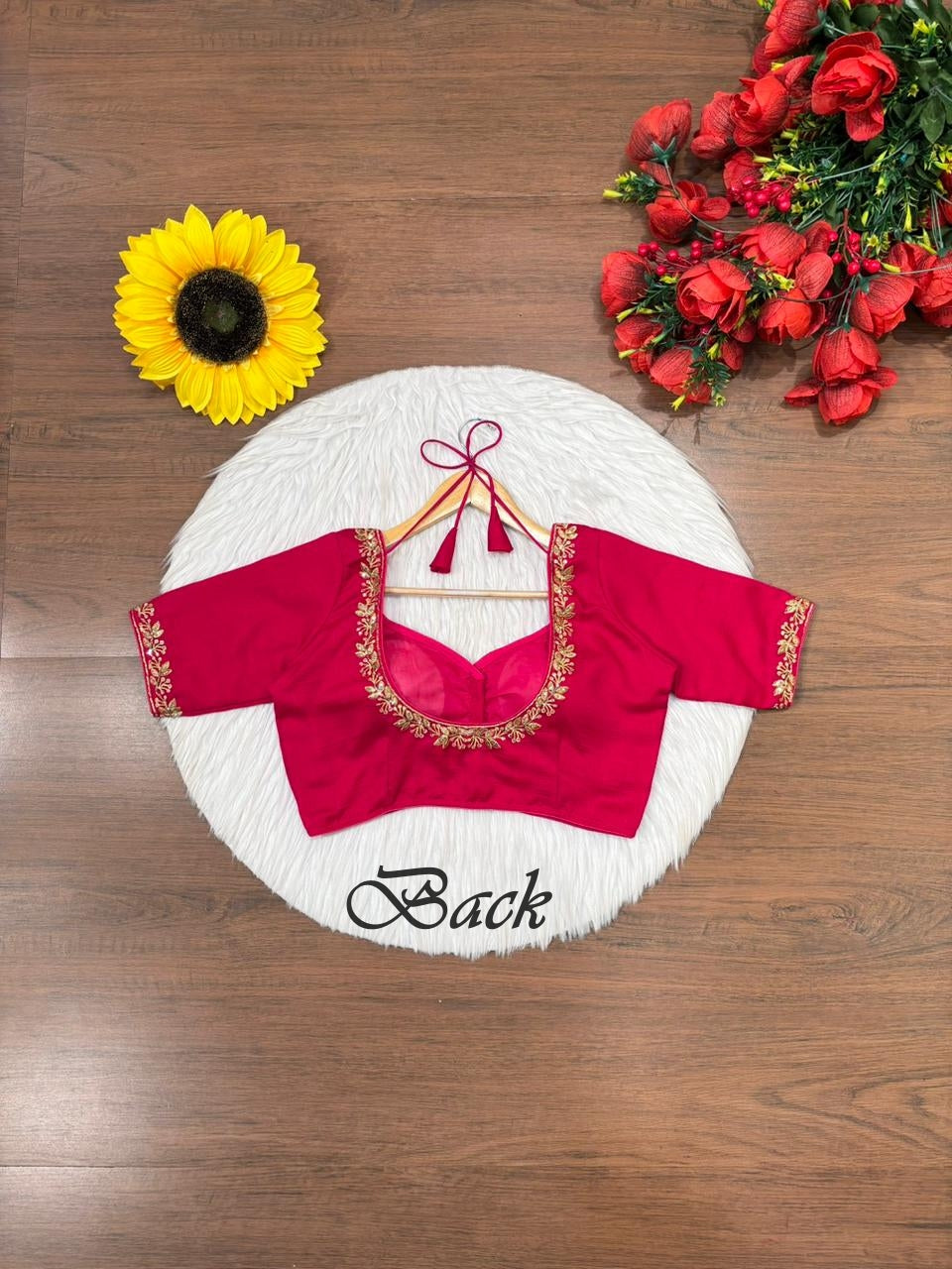 Style That Pops- Designer Blouse(Pink)