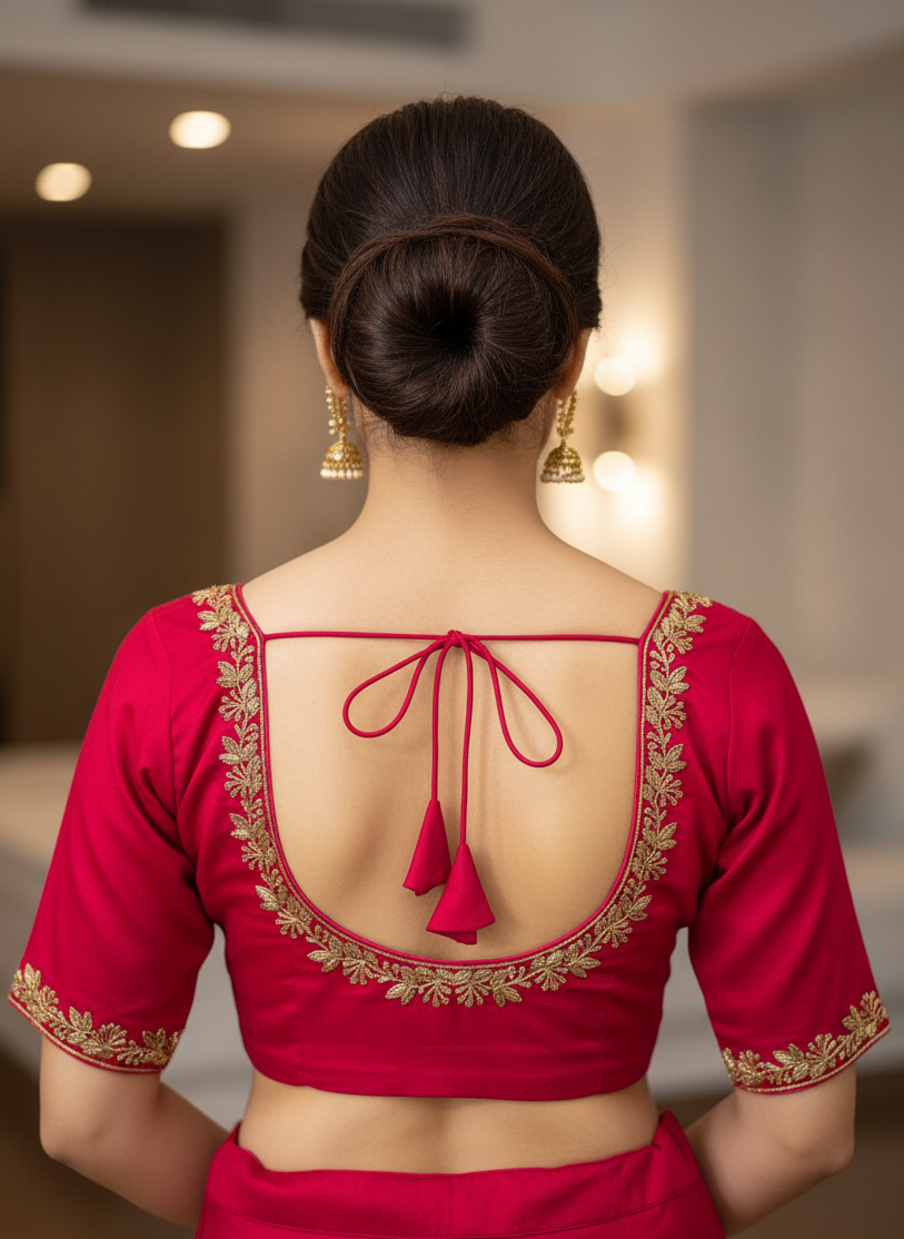 Style That Pops- Designer Blouse(Pink)