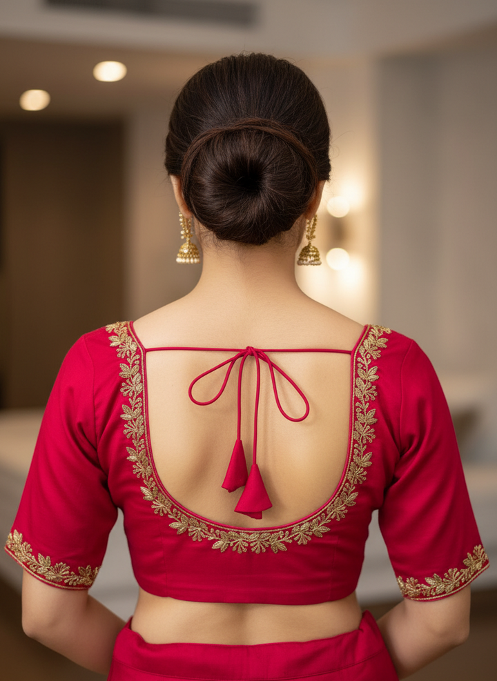 Style That Pops- Designer Blouse(Pink)