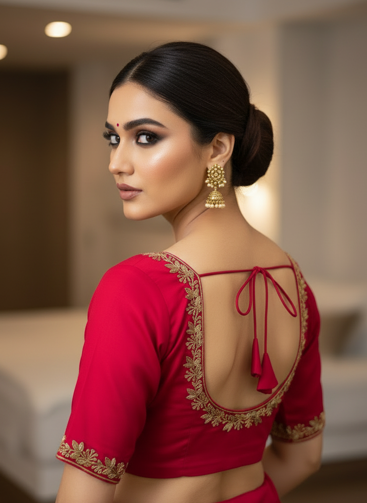 Style That Pops- Designer Blouse(Pink)