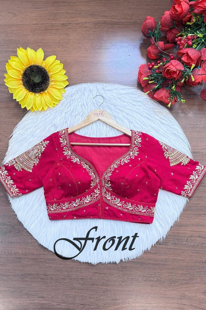 Vichitra Queen- Designer Blouse(Pink)