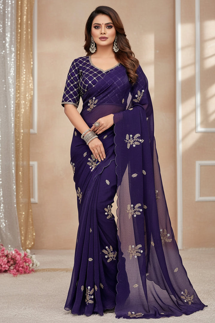 An Elegant Story Fancy Satin Silk Saree