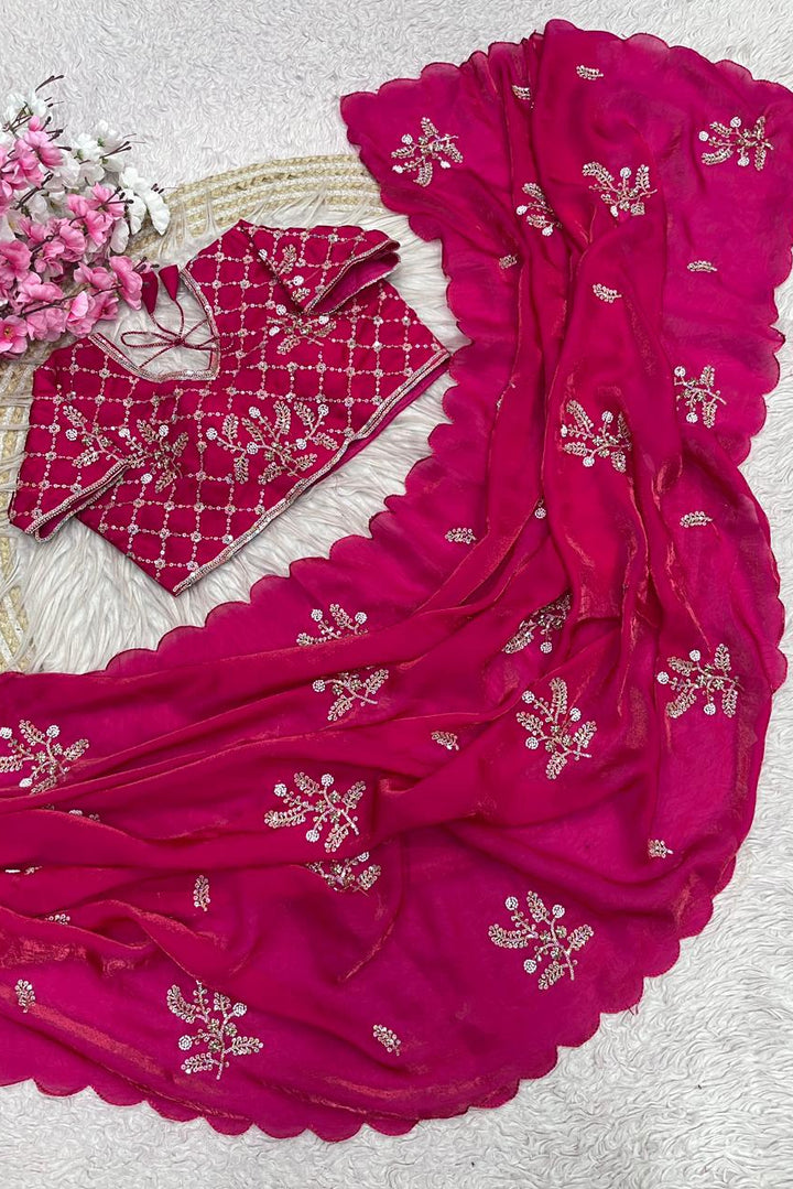 An Elegant Story Fancy Satin Silk Saree