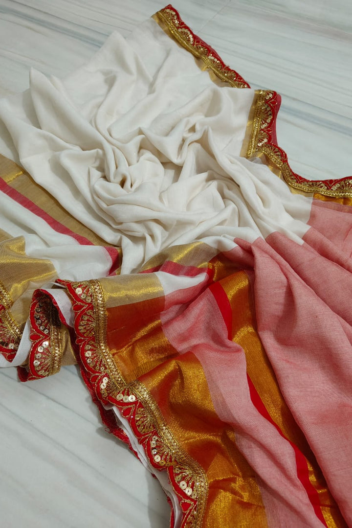 Fantasy Glimmer Mul Cotton Saree