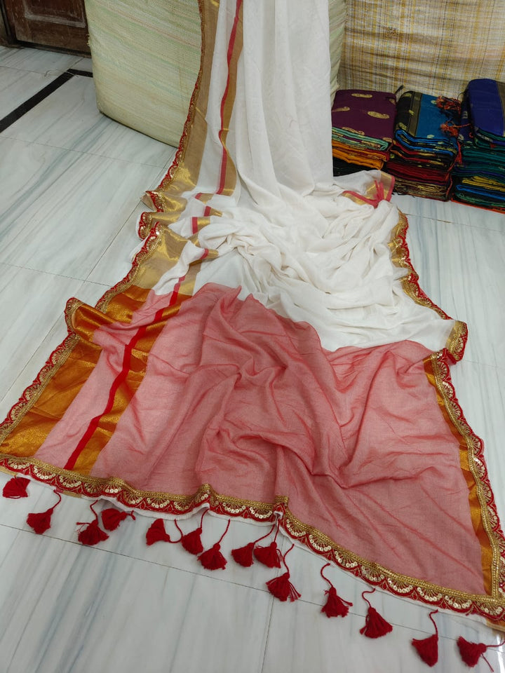 Fantasy Glimmer Mul Cotton Saree